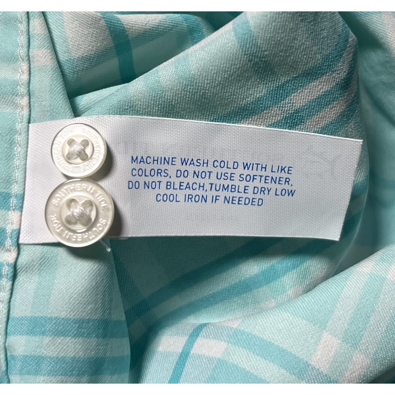 Southern Tide Palm Canyon Plaid Intercoastal Shirt Men's L Performance 9648 Euc — image 8 of 8
